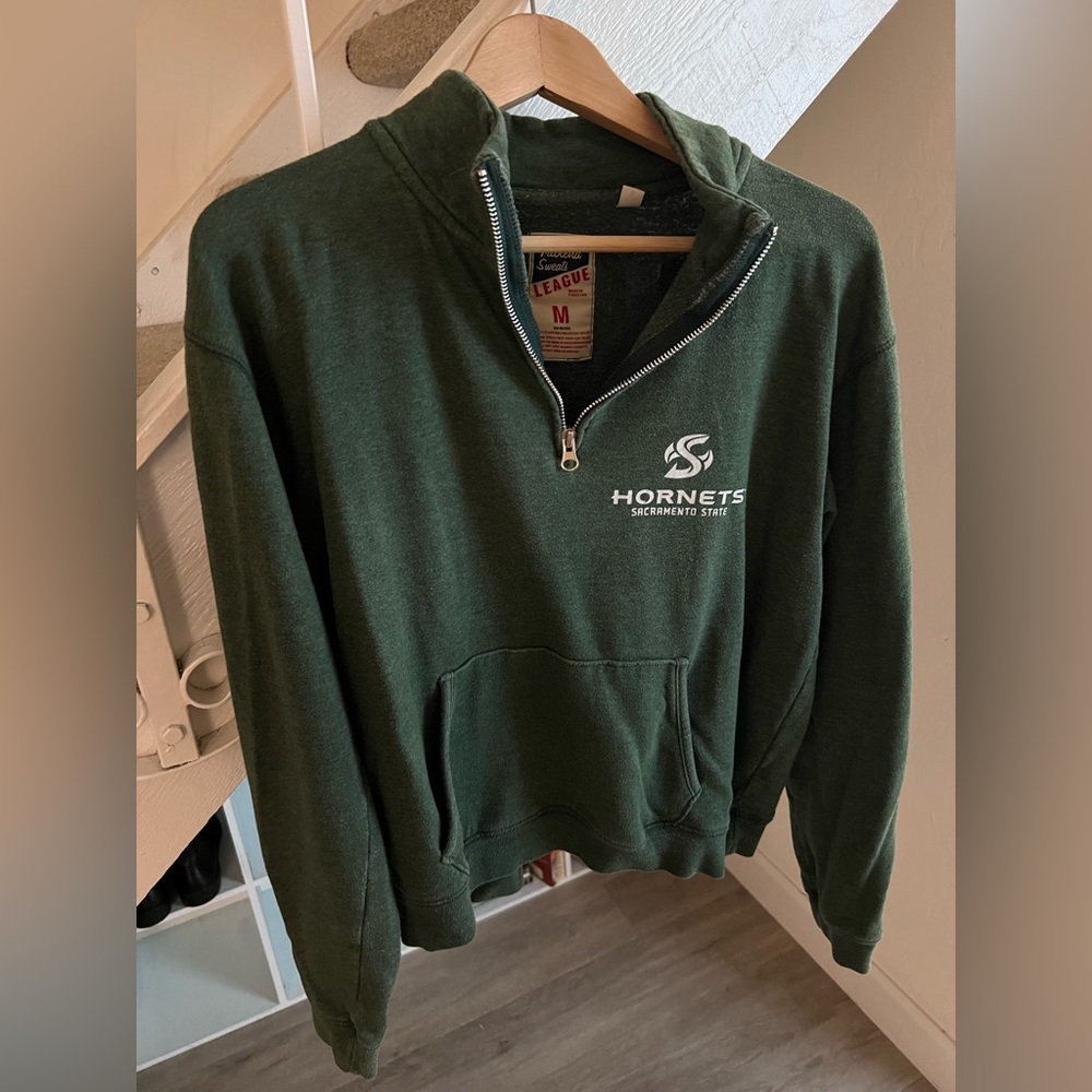 Sac State Green Quarter Zip